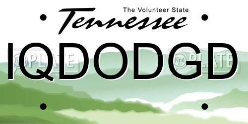 IQDODGD Tennessee License Plate