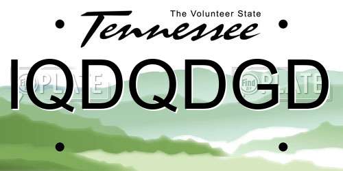 IQDQDGD Tennessee License Plate
