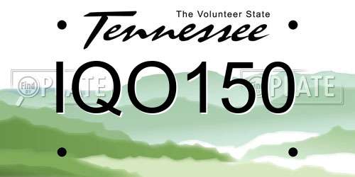 IQO150 Tennessee License Plate