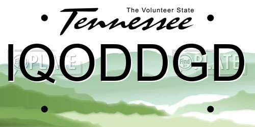 IQODDGD Tennessee License Plate