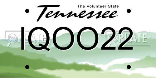 IQOO22 Tennessee License Plate