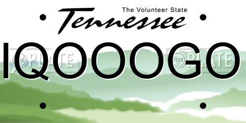 IQOOOGO Tennessee License Plate