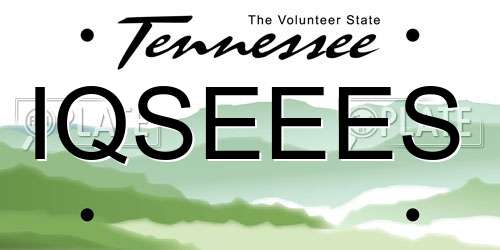 IQSEEES Tennessee License Plate