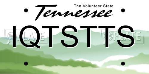 IQTSTTS Tennessee License Plate