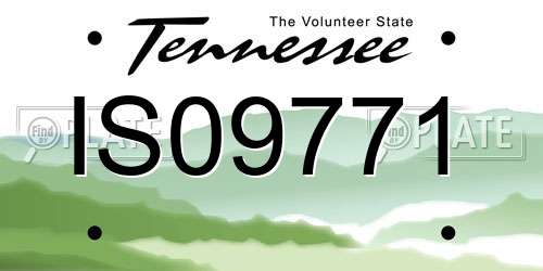 IS09771 Tennessee License Plate