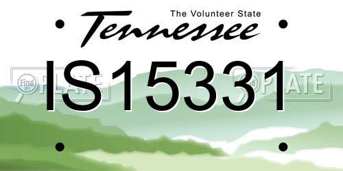 IS15331 Tennessee License Plate