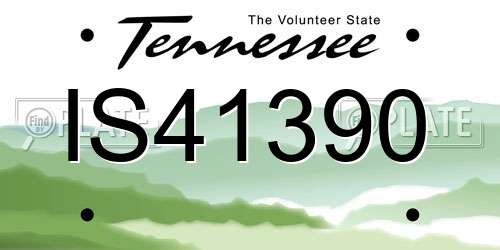 IS41390 Tennessee License Plate
