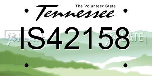 IS42158 Tennessee License Plate