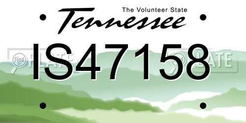 IS47158 Tennessee License Plate