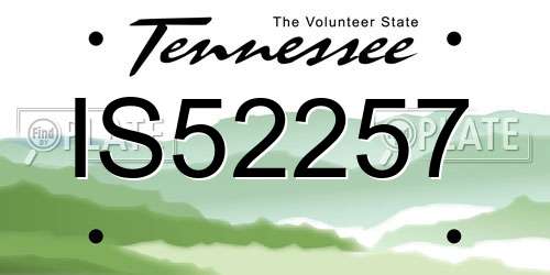 IS52257 Tennessee License Plate