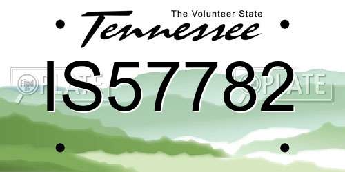 IS57782 Tennessee License Plate
