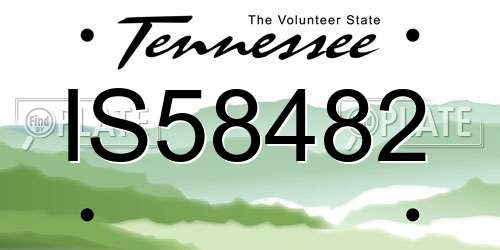 IS58482 Tennessee License Plate
