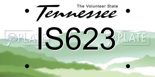 IS623 Tennessee License Plate