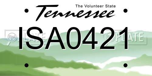 ISA0421 Tennessee License Plate