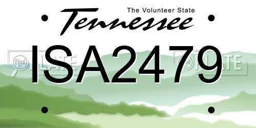 ISA2479 Tennessee License Plate