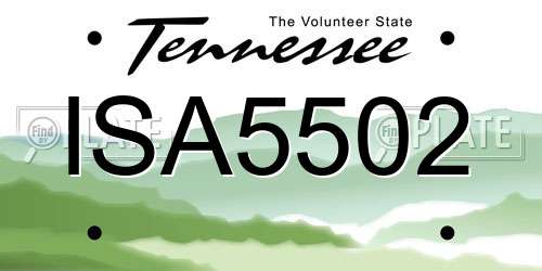 ISA5502 Tennessee License Plate