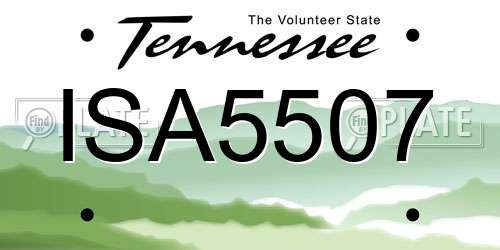 ISA5507 Tennessee License Plate