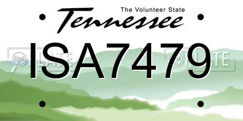 ISA7479 Tennessee License Plate