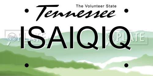ISAIQIQ Tennessee License Plate