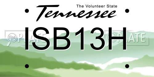 ISB13H Tennessee License Plate