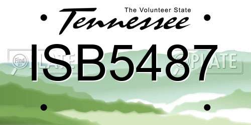 ISB5487 Tennessee License Plate