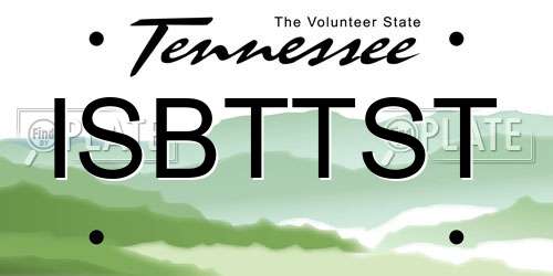ISBTTST Tennessee License Plate