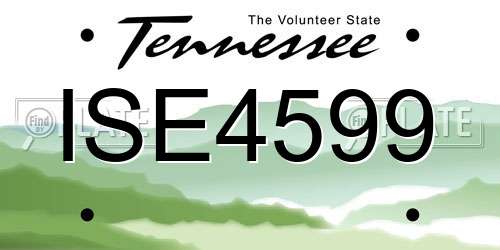 ISE4599 Tennessee License Plate