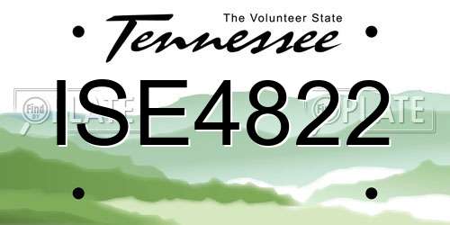 ISE4822 Tennessee License Plate