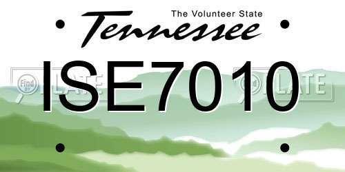 ISE7010 Tennessee License Plate