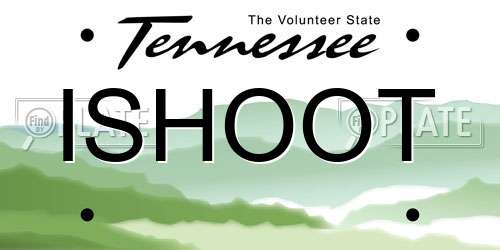 ISHOOT Tennessee License Plate