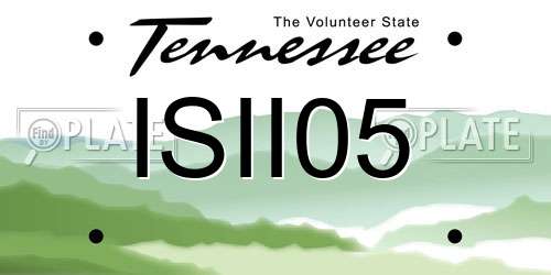 ISII05 Tennessee License Plate
