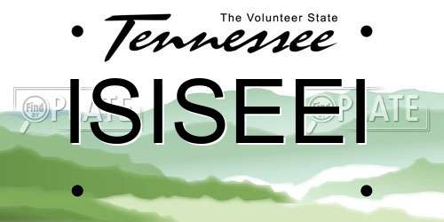 ISISEEI Tennessee License Plate