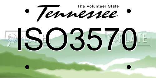 ISO3570 Tennessee License Plate