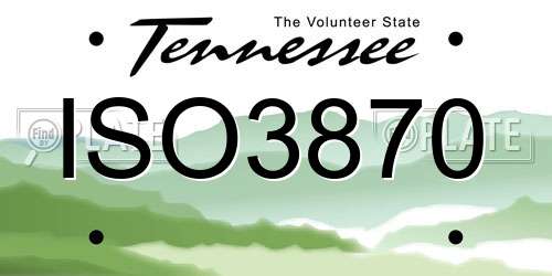 ISO3870 Tennessee License Plate