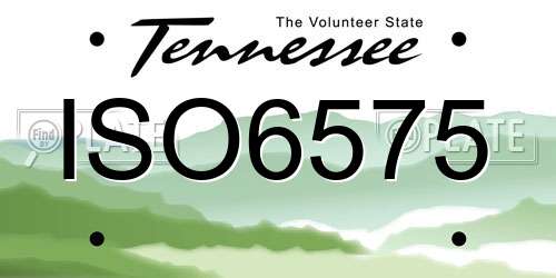 ISO6575 Tennessee License Plate