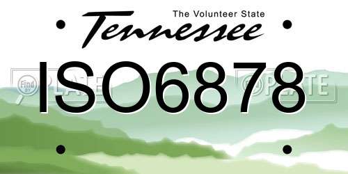 ISO6878 Tennessee License Plate