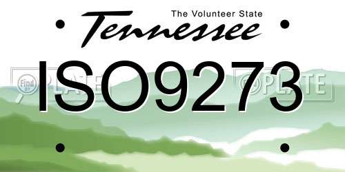 ISO9273 Tennessee License Plate