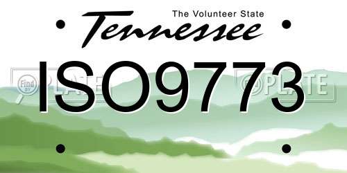 ISO9773 Tennessee License Plate