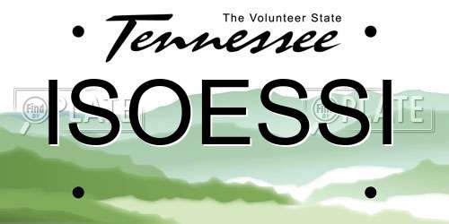 ISOESSI Tennessee License Plate