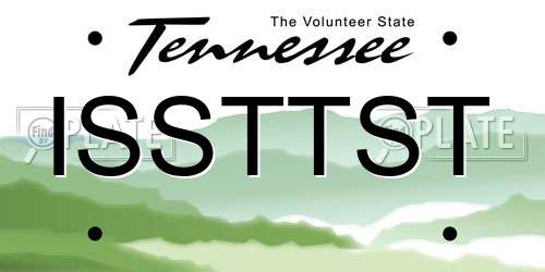 ISSTTST Tennessee License Plate