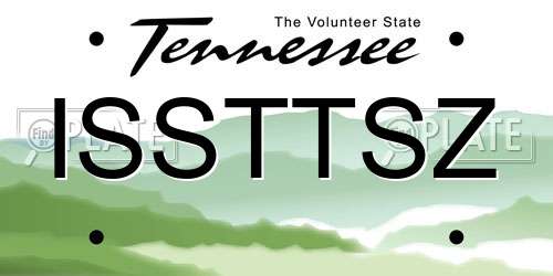 ISSTTSZ Tennessee License Plate