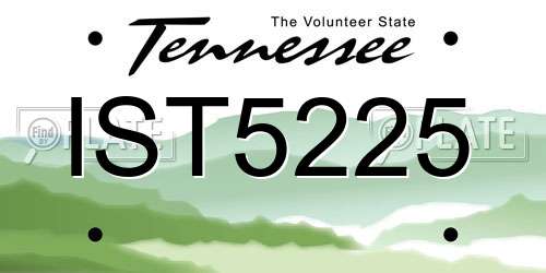IST5225 Tennessee License Plate