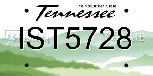 IST5728 Tennessee License Plate
