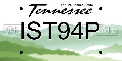 IST94P Tennessee License Plate