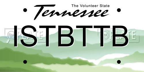 ISTBTTB Tennessee License Plate