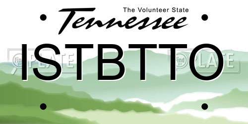 ISTBTTO Tennessee License Plate