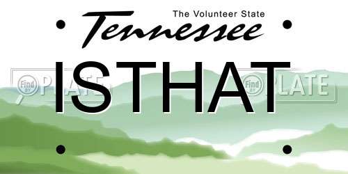 ISTHAT Tennessee License Plate