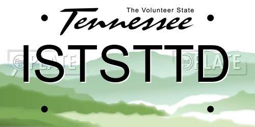 ISTSTTD Tennessee License Plate