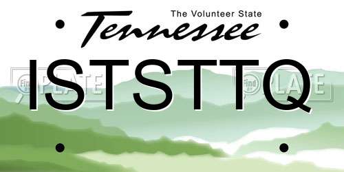 ISTSTTQ Tennessee License Plate