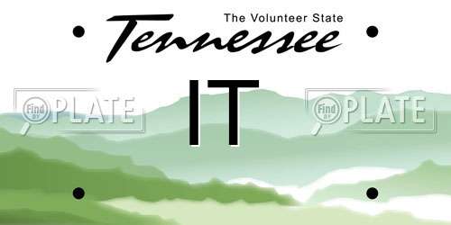 IT Tennessee License Plate